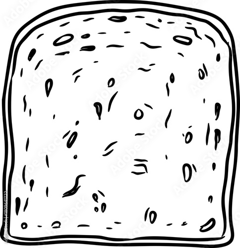 Hand Drawn Slice of Bread
