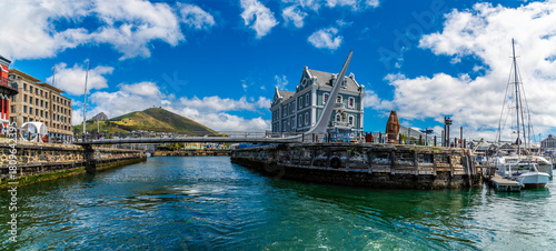 A view across the Victoria and Albert basin in Cape town, South Africa in springtime