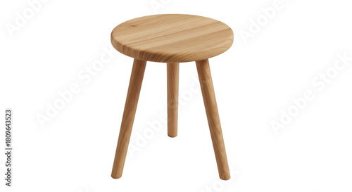Simple Wooden Three- Legged Stool furniture seat