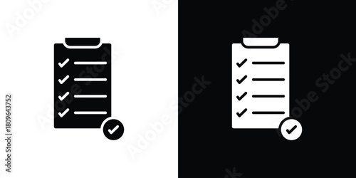 Clipboard check icon design element for website and app ui design projects
