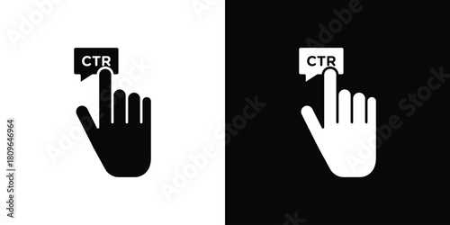 CTR icon design element for website and app ui design projects