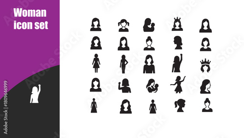 Modern Woman  icon set