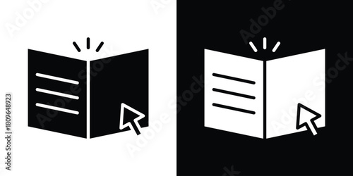 E-book icon design element for website and app ui design projects