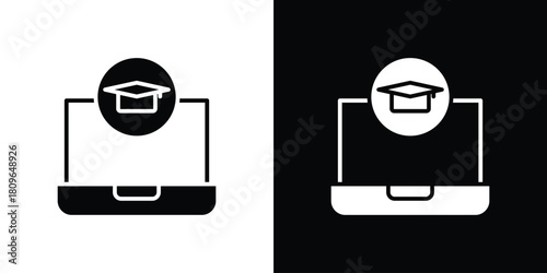 E-learning icon design element for website and app ui design projects
