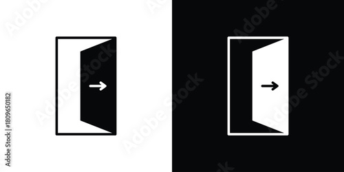 Exit icon design element for website and app ui design projects