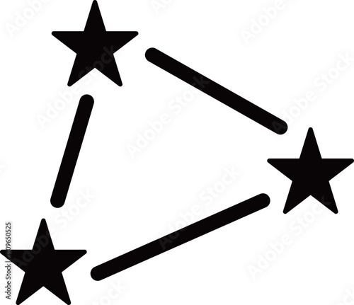 星座のアイコン　モノトーン