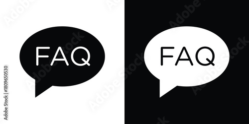 FAQs icon design element for website and app ui design projects