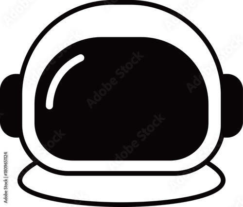 宇宙飛行士のアイコン　モノトーン