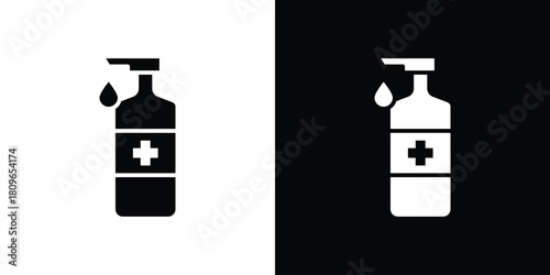 Hand sanitizer icon design element for website and app ui design projects
