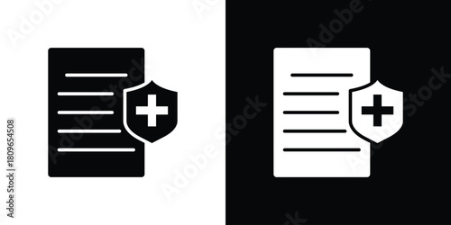 Health insurance icon design element for website and app ui design projects