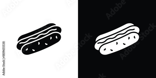 Hot dog icon design element for website and app ui design projects