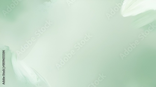 Abstract Celadon background with smooth pastel green gradients, soft flowing curves, and airy light textures creating a calm, serene aesthetic
