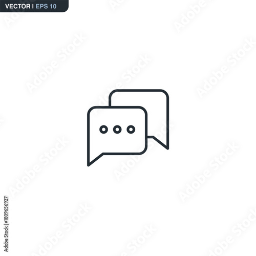 Chat Conversation Line Icon