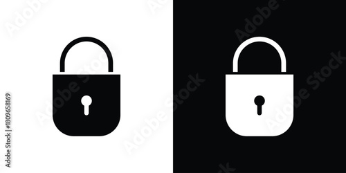 Lock icon design element for website and app ui design projects