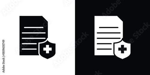 Medical insurance icon design element for website and app ui design projects