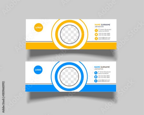 Clean and customizable email signature design for professional business communication and branding