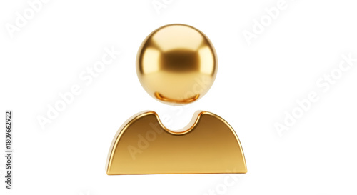 Golden User Icon Symbol profile person