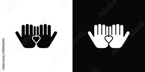 Philanthropy icon design element for website and app ui design projects