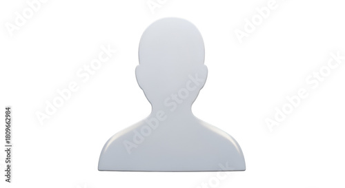 White Silhouette of a Person Icon on Black Background