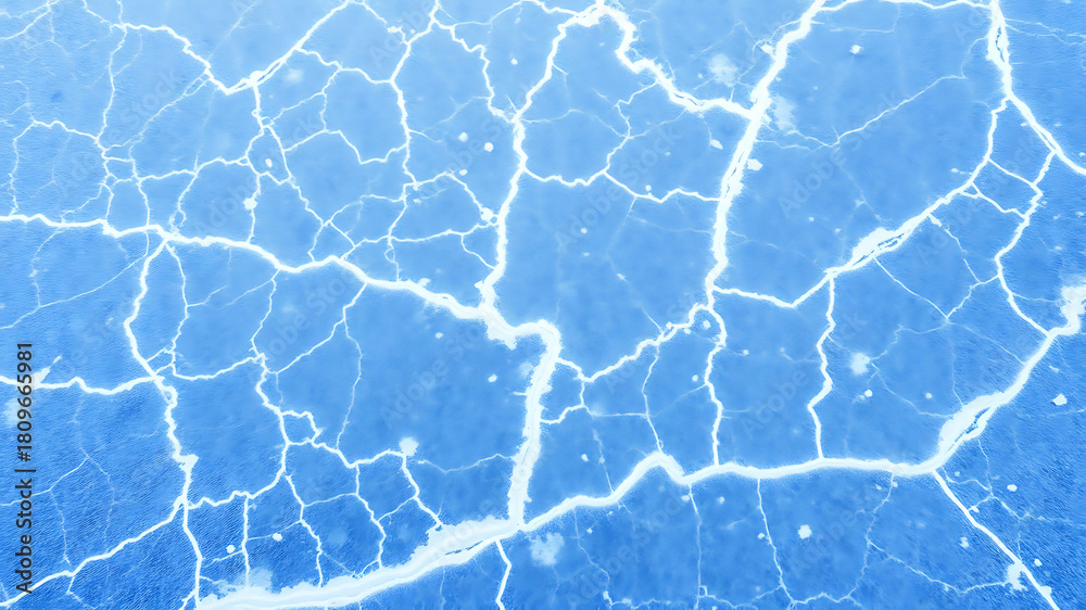 Obraz premium Abstract frozen water texture with cracks and patterns