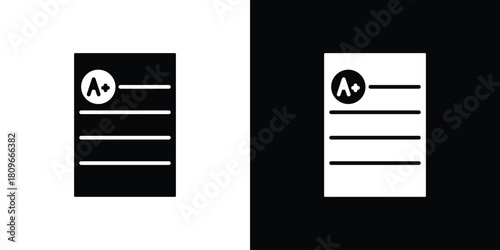 Report card icon design element for website and app ui design projects