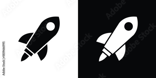 Rocket icon design element for website and app ui design projects