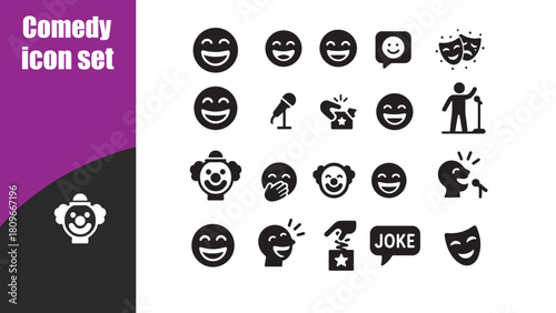 Comedy 30 icon set
