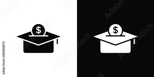 Scholarship fund icon design element for website and app ui design projects