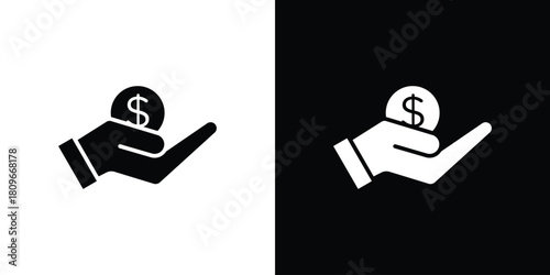 Savings icon design element for website and app ui design projects