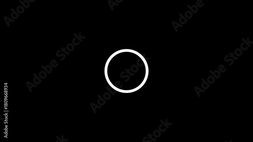 Forever loading icon animation. Ong t black background updating icon. 4k video icon