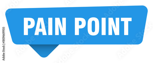pain point sticker. pain point blue sign isolated on transpatent background