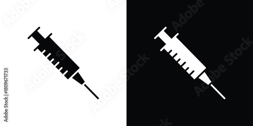 Syringe icon design element for website and app ui design projects
