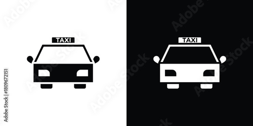Taxi icon design element for website and app ui design projects