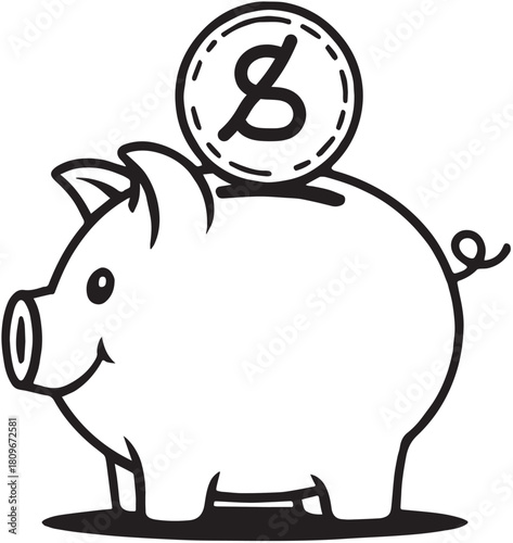 piggy bank with money