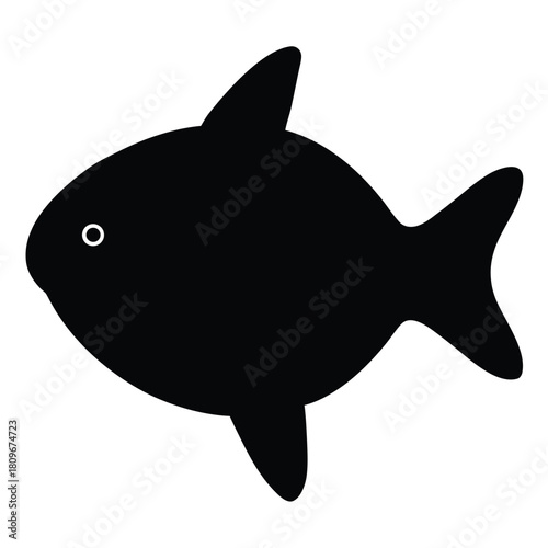 ocean sunfish silhouette round flat fish