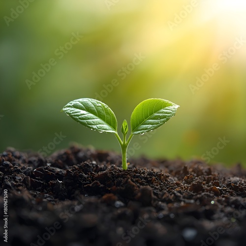 young plant in soil