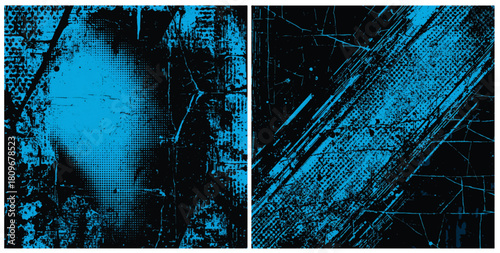 Lucid Origin punk grunge background vector with electric blue