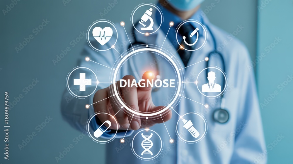 custom made wallpaper toronto digitalMedical professional interacts with a futuristic digital interface centered on diagnostic concepts