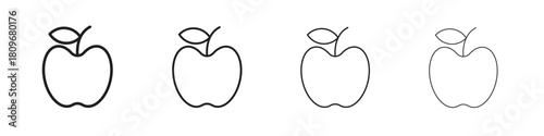 Apple icon for apps and website. vector illustration collection