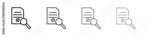 Audit icon for apps and website. vector illustration collection