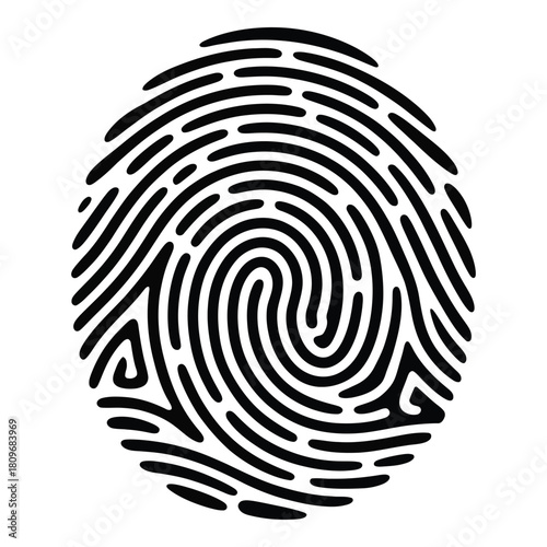 Fingerprint Pattern Unique Identity Authentication Security Crime Investigation Identification Concept