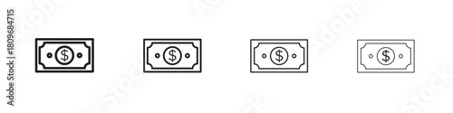 Cash icon for apps and website. vector illustration collection