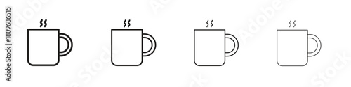 Coffee icon for apps and website. vector illustration collection