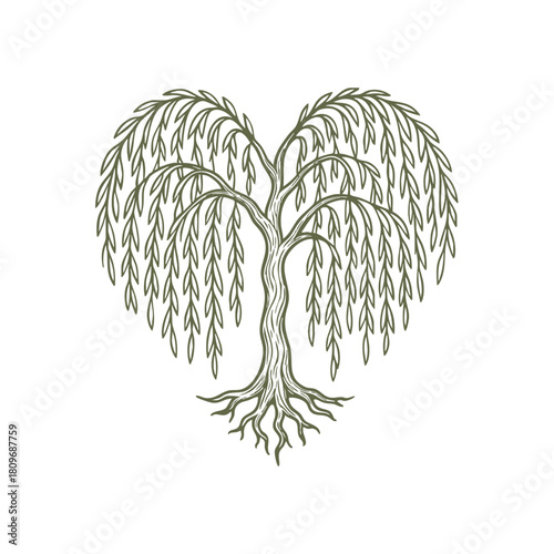 Willow tree heart
