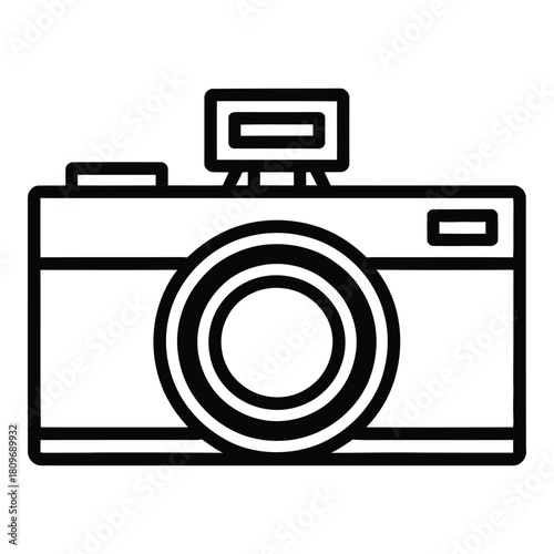 Camera Icon Graphic Illustration for Photography and Videography Concept
