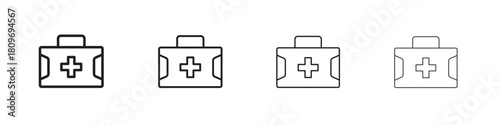First aid kit icon for apps and website. vector illustration collection
