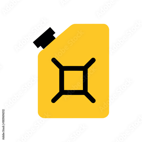 Yellow fuel storage vector isolated
