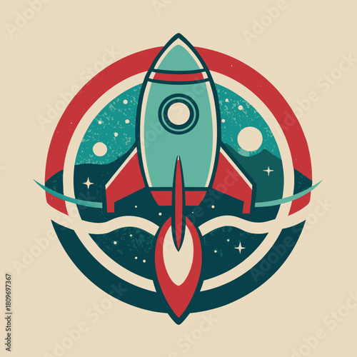 space rocket vector illustration