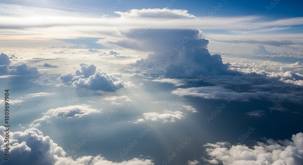 Naklejka premium Dreamy Above-the-Clouds Heaven Landscape