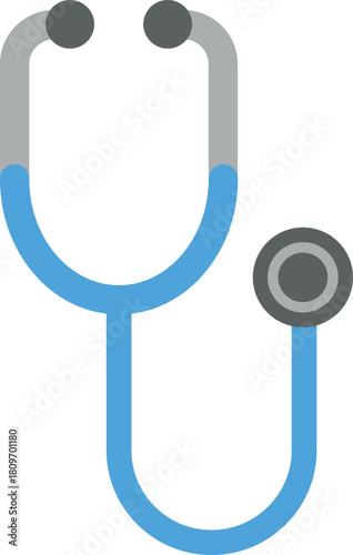 Flat design icon of a stethoscope